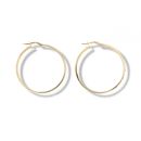 9ct Yellow Gold Plain Hoop Earrings