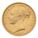 1853 Victoria Young Head UK Full Sovereign Coin