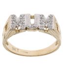 9ct Yellow Gold Cubic Zirconia Mum Ring