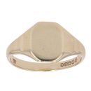 9ct Yellow Gold Plain Square Signet Ring