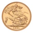 1981 Elizabeth II Decimal Portrait UK Full Sovereign Coin