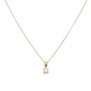 18ct Yellow Gold 0.25ct Brilliant Cut Diamond Solitaire Pendant and Chain 18"