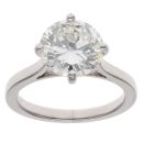 Platinum 2.50ct Transitional Cut Diamond Solitiare Ring