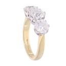 18ct Yellow Gold 3.95ct Diamond Trilogy Ring