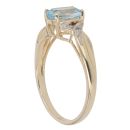 9ct Yellow Gold 0.05ct Diamond and Topaz Ring