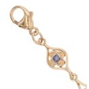 9ct Yellow Gold Sapphire Clover Bracelet 7"
