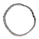9ct White Gold Cubic Zirconia Watch Style Strap Bracelet 6"