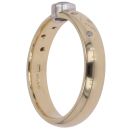 18ct Yellow Gold 0.05ct Diamond and Sapphire Solitaire Ring