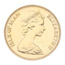1973 Elizabeth Decimal Portrait Isle of Man Half Sovereign Coin