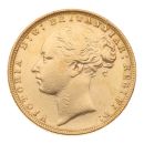 1872 Victoria Young Head UK Full Sovereign Coin