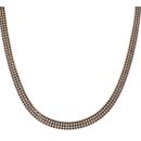 14ct Yellow Gold Monaco Black Cubic Zirconia Pave Chain 16"
