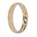 9ct Yellow Gold Patterned Wedding Band 4.15mm
