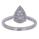 18ct White Gold 0.20ct Brilliant Cut Diamond Cluster Ring