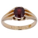 18ct Yellow Gold Garnet Signet Ring