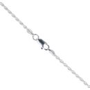 Silver Diamond Cut Rope Chain 22" By Icesia