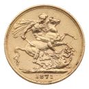 1871 Victoria Young Head Australia Full Sovereign Coin