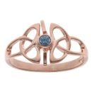 9ct Rose Gold Blue Stone Fancy Clogau Ring
