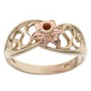 9ct Yellow and Rose Gold Daffodil Openwork Clogau Ring