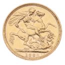 1889 Victoria Jubilee Head UK Full Sovereign Coin