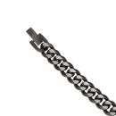 Unique & Co Stainless Steel Polished Black IP Plated Curb Bracelet 8.5"