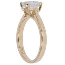 18ct Yellow Gold Moissanite Single Stone Ring