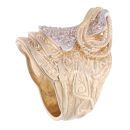 9ct Yellow Gold Cubic Zirconia Saddle Ring