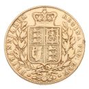 1843 Victoria Young Head Shield UK Full Sovereign Coin