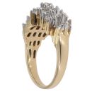 18ct Yellow Gold 1.00ct Brilliant And Baguette Cut Diamond Cluster Ring