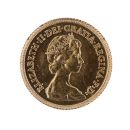 1982 Elizabeth II Decimal Portrait UK Half Sovereign Coin