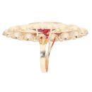14ct Yellow Gold Red Gemstone Ring