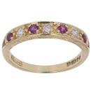 18ct Yellow Gold 0.10ct Diamond and Ruby Ring