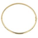 14ct Yellow Gold Hinged Plain Bangle