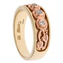 9ct Yellow and Rose Gold 0.05ct Diamond Clogau Vine Ring