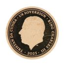 2025 Charles III Anniversary of the United Kindom Tristan Da Cunha 1/8 Sovereign Coin Proof Boxed