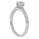 18ct White Gold 0.53ct Oval and Brilliant Cut Diamond Solitaire Ring