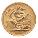 1966 Elizabeth II First Portrait UK Full Sovereign Coin