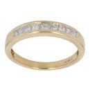 18ct Yellow Gold 0.50ct Brilliant Cut Diamond Half Eternity Ring