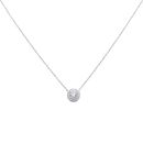 9ct White Gold 1.00ct Brilliant Cut Lab Grown Diamond Pendant and Chain 18"