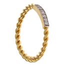 22ct Yellow and White Gold Cubic Zirconia Fancy Ring