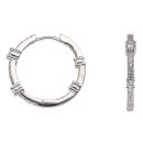 Silver Cubic Zirconia Hoop Earrings By Icesia