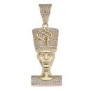9ct Yellow Gold Cubic Zirconia Nefertiti Pendant