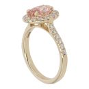 9ct Yellow Gold 2.00ct Brilliant and Oval Cut Pink and Colourless Lab Grown Diamond Solitaire Ring