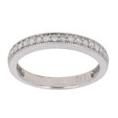 9ct White Gold 0.20ct Brilliant Cut Diamond Half Eternity Ring