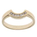 9ct Yellow Gold 0.15ct Brilliant Cut Wishbone Ring