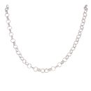 Silver Patterned And Plain Belcher Chain 20" By Icesia