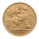 1909 Edward VII Large Head UK Half Sovereign Coin