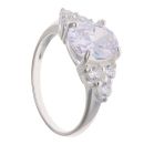 Silver Cubic Zirconia Stone Set Ring by Icesia