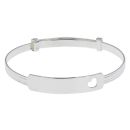 Silver Childs Heart ID Bangle by Icesia