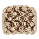 9ct Yellow Gold Five Row Keeper Ring