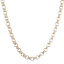 9ct Yellow Gold Patterned Belcher Chain 18"